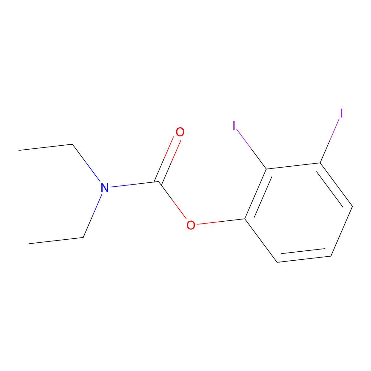 2,3-Diiodophenyl N,N-diethylcarbamate molecular structure, CAS 863870-82-0