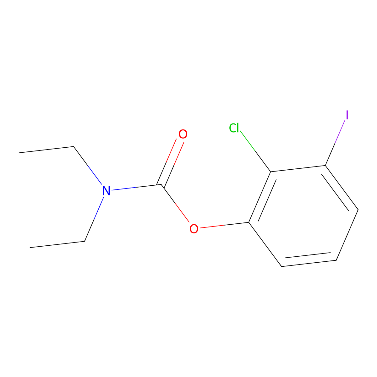 2-Chloro-3-iodophenyl diethylcarbamate molecular structure, CAS 863870-84-2
