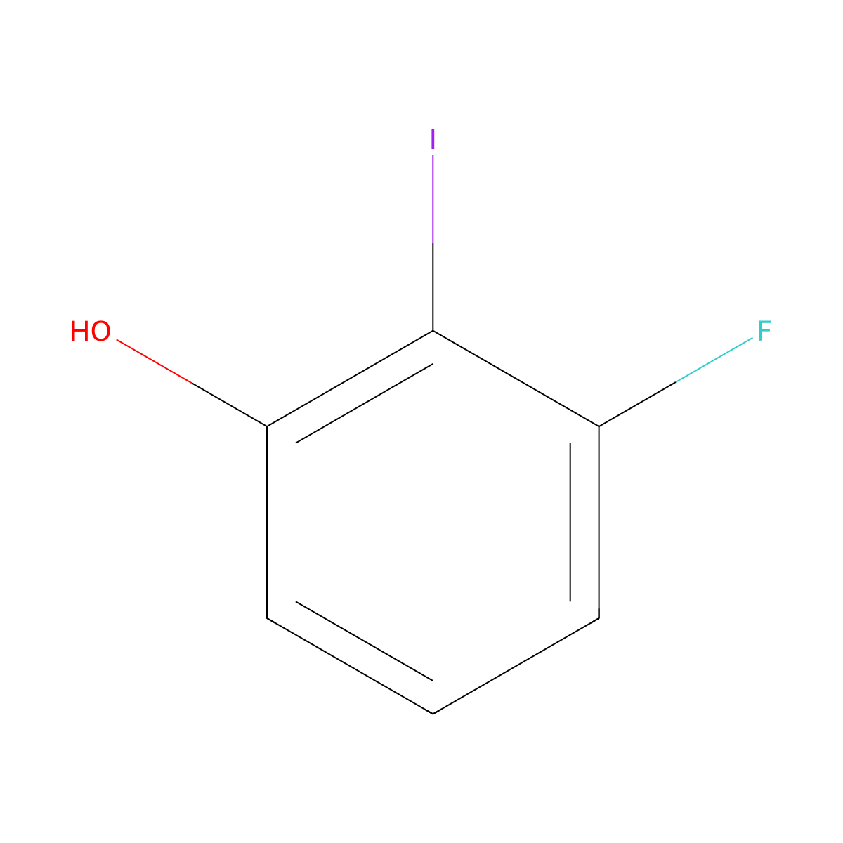 3-Fluoro-2-iodophenol molecular structure, CAS 863870-85-3