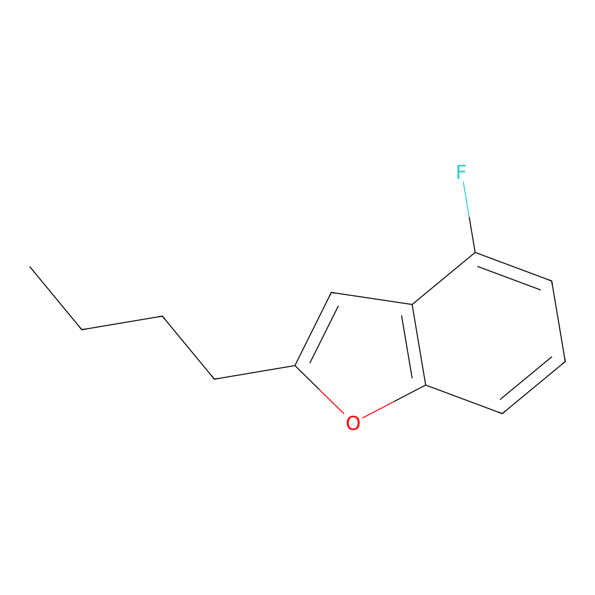 2-Butyl-4-fluorobenzofuran molecular structure, CAS 863870-90-0