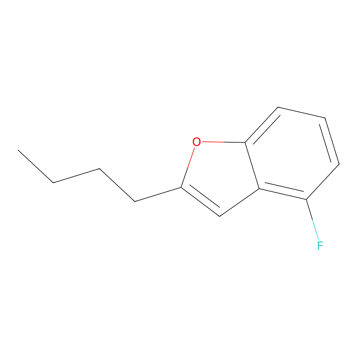 2-Butyl-4-fluorobenzofuran molecular structure, CAS 863870-90-0