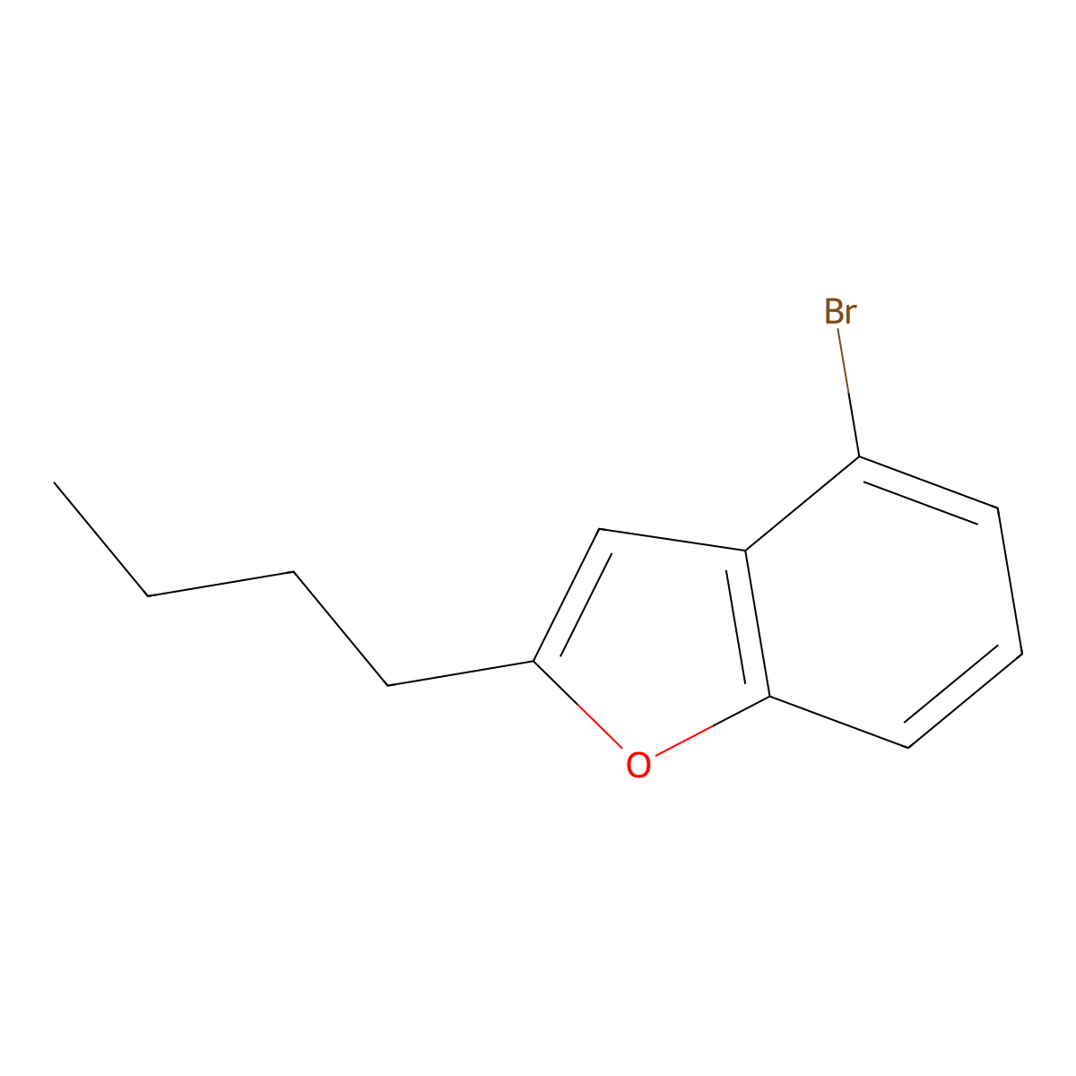4-Bromo-2-butylbenzofuran molecular structure, CAS 863870-93-3