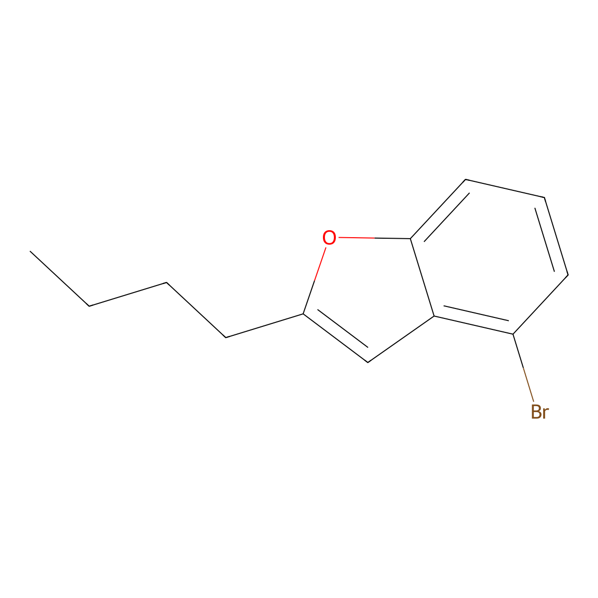 4-Bromo-2-butylbenzofuran molecular structure, CAS 863870-93-3