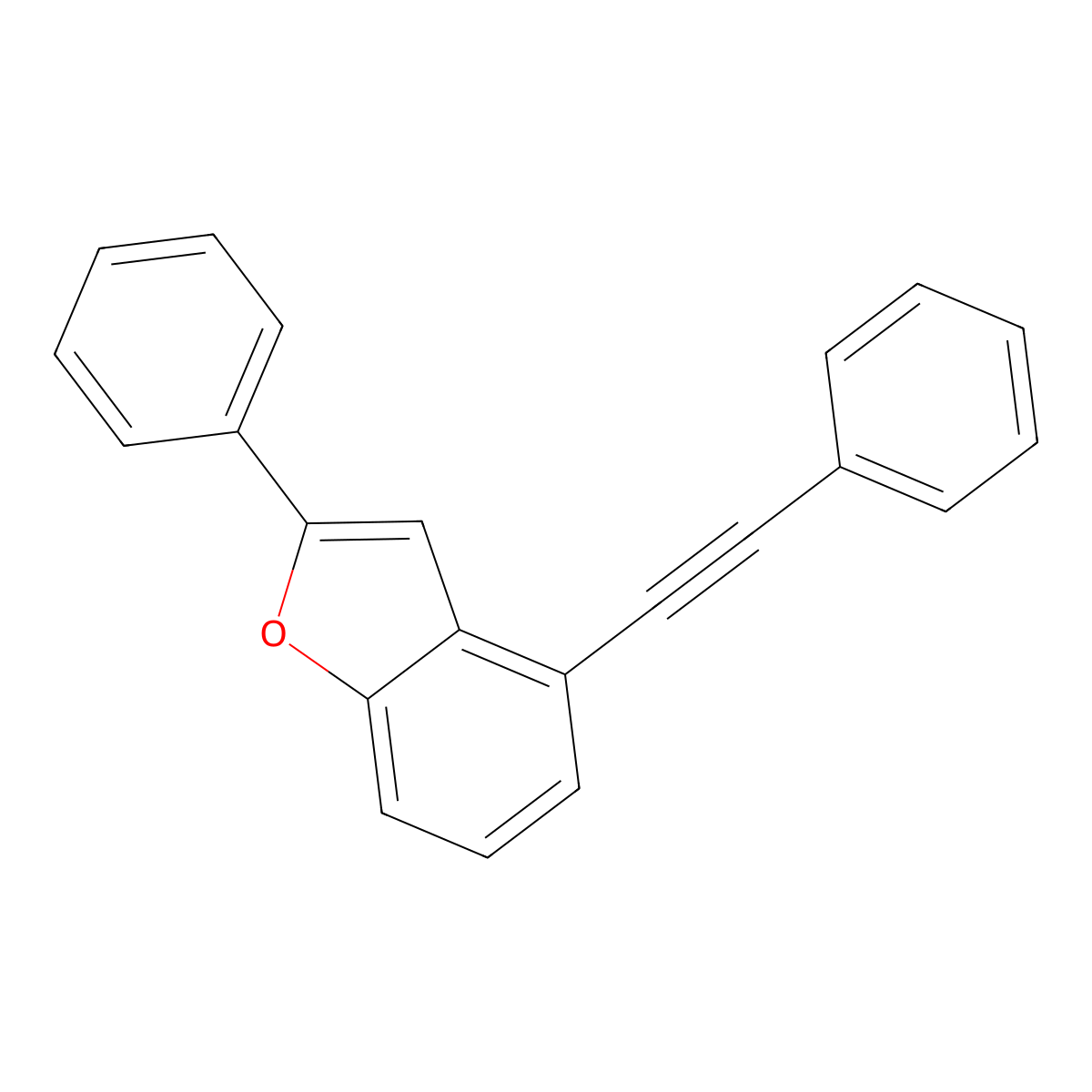 2-Phenyl-4-phenylethynylbenzofuran molecular structure, CAS 863870-94-4