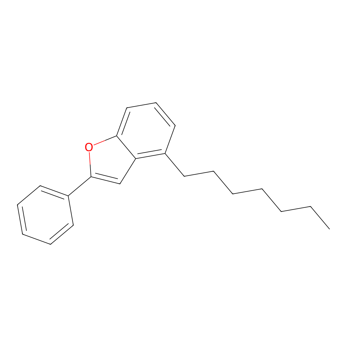 4-Heptyl-2-phenylbenzofuran molecular structure, CAS 863870-95-5
