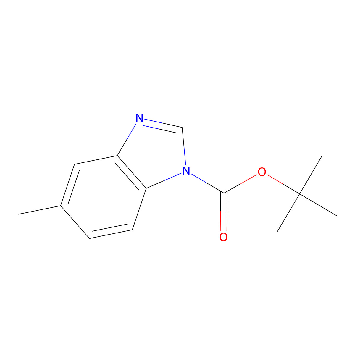tert-Butyl 5-methyl-1H-benzo[d]imidazole-1-carboxylate molecular structure, CAS 863877-81-0