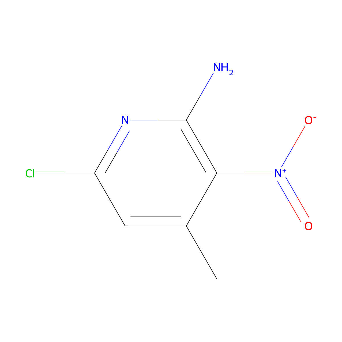 6-Chloro-4-methyl-3-nitropyridin-2-amine molecular structure, CAS 863878-22-2