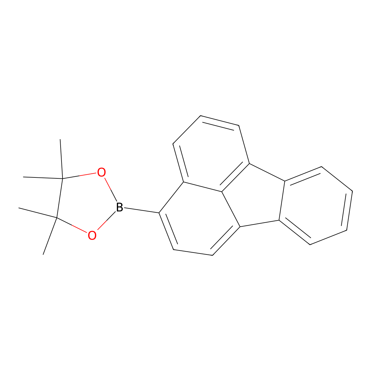 2-(Fluoranthen-3-yl)-4,4,5,5-tetramethyl-1,3,2-dioxaborolane molecular structure, CAS 863878-53-9
