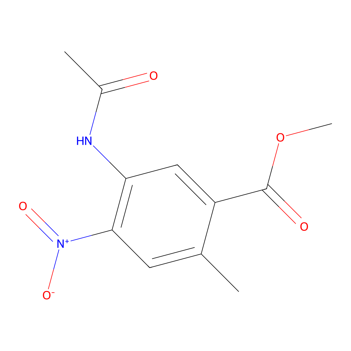Methyl 5-acetamido-2-methyl-4-nitrobenzoate molecular structure, CAS 863885-69-2