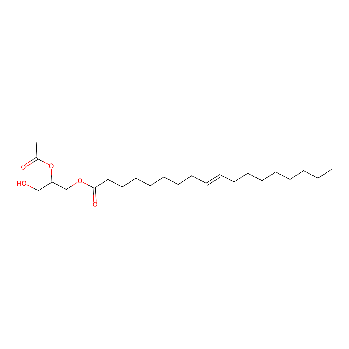 1-Oleoyl-2-acetylglycerol molecular structure, CAS 86390-77-4