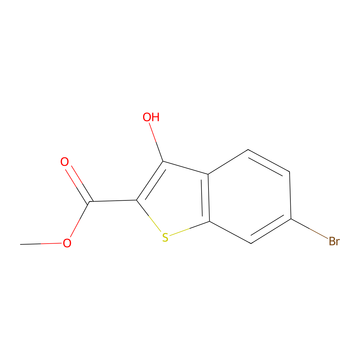 6-Bromo-3-hydroxy-benzo[b]thiophene-2-carboxylic acid methyl ester molecular structure, CAS 863904-21-6