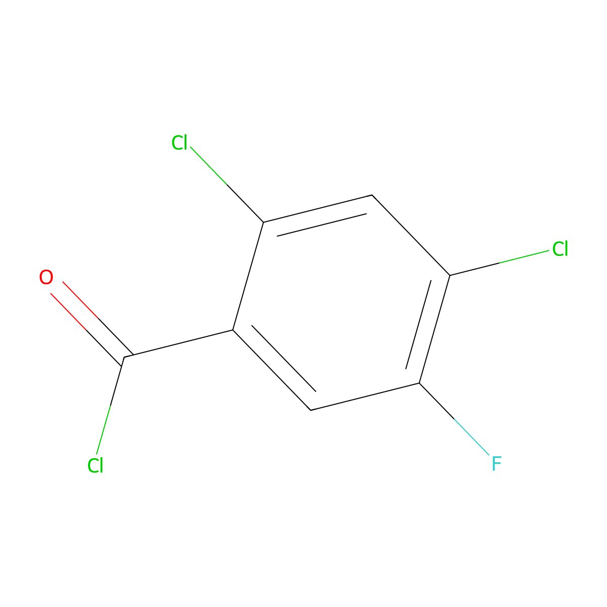 2,4-Dichloro-5-fluorobenzoyl chloride molecular structure, CAS 86393-34-2