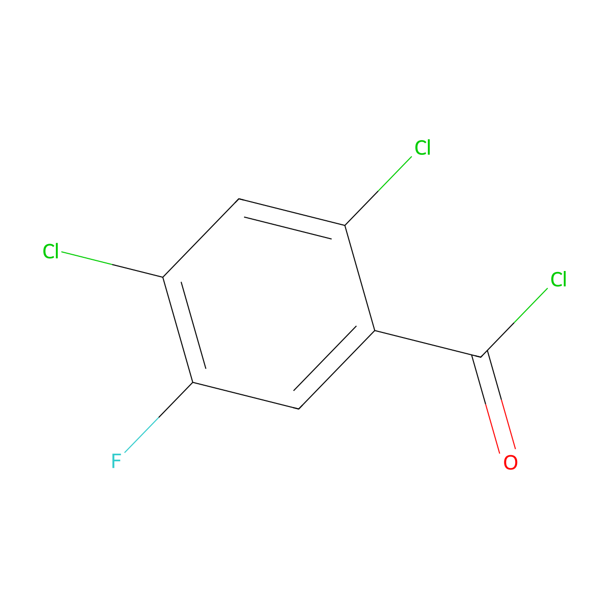 2,4-Dichloro-5-fluorobenzoyl chloride molecular structure, CAS 86393-34-2