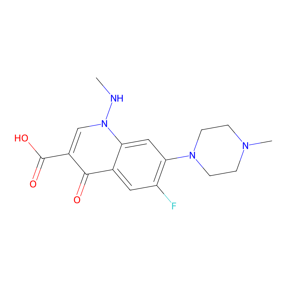Amifloxacin molecular structure, CAS 86393-37-5