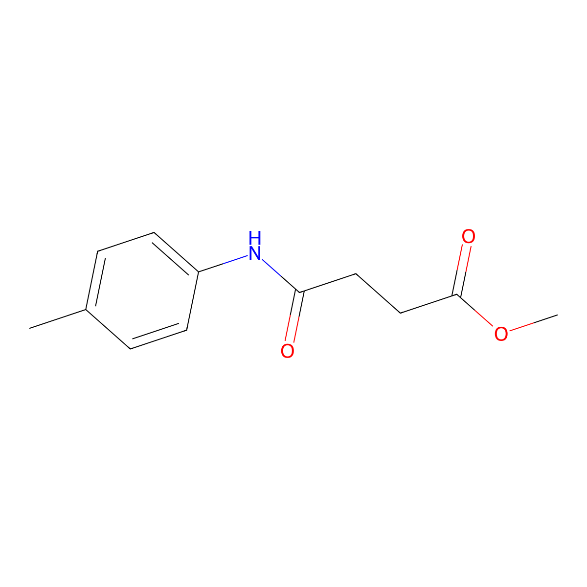 Butanoic acid, 4-[(4-methylphenyl)amino]-4-oxo-, methyl ester molecular structure, CAS 86396-51-2