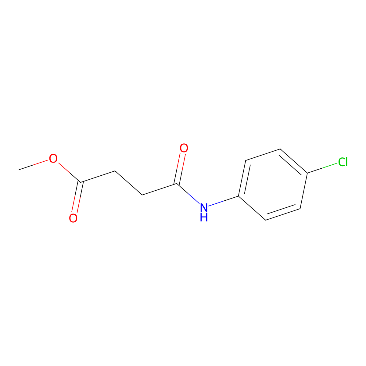 Methyl 4-(4-chloroanilino)-4-oxobutanoate molecular structure, CAS 86396-55-6