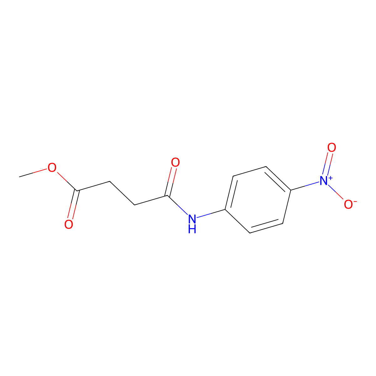 Methyl 4-(4-nitroanilino)-4-oxobutanoate molecular structure, CAS 86396-56-7