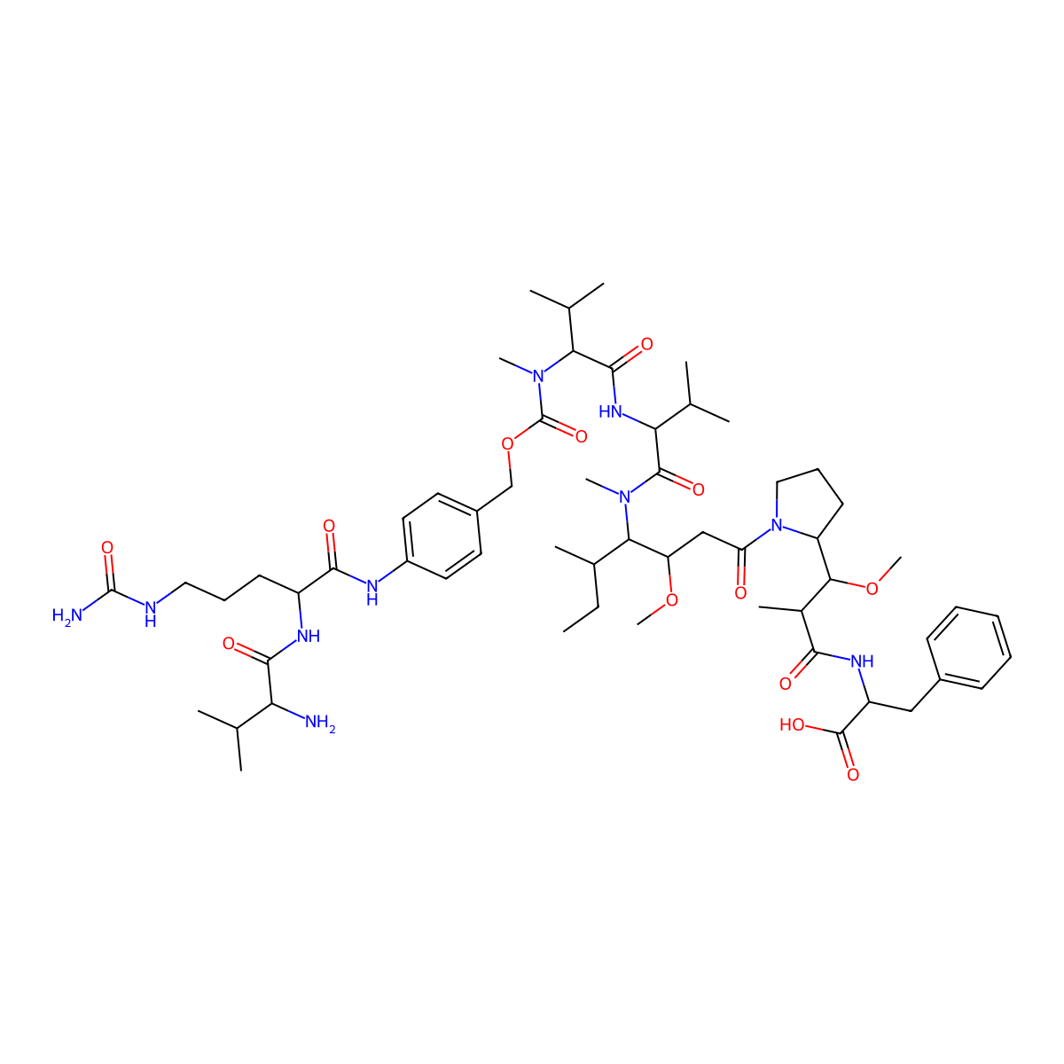 Val-Cit-PAB-MMAF molecular structure, CAS 863971-56-6