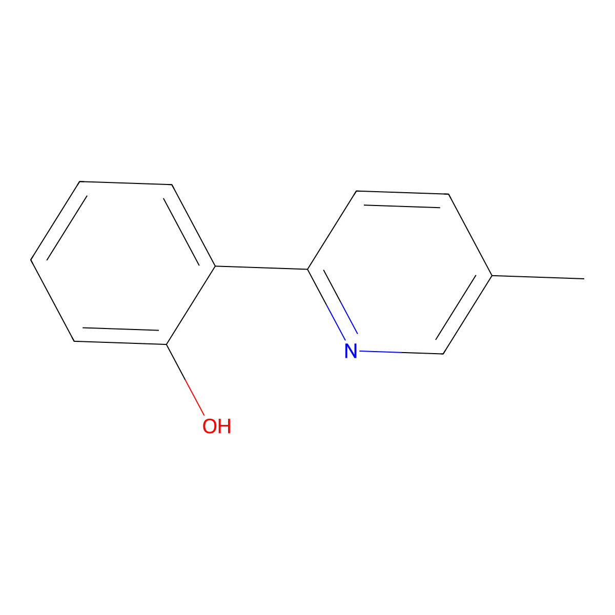 2-(5-Methylpyridin-2-yl)phenol molecular structure, CAS 863988-31-2