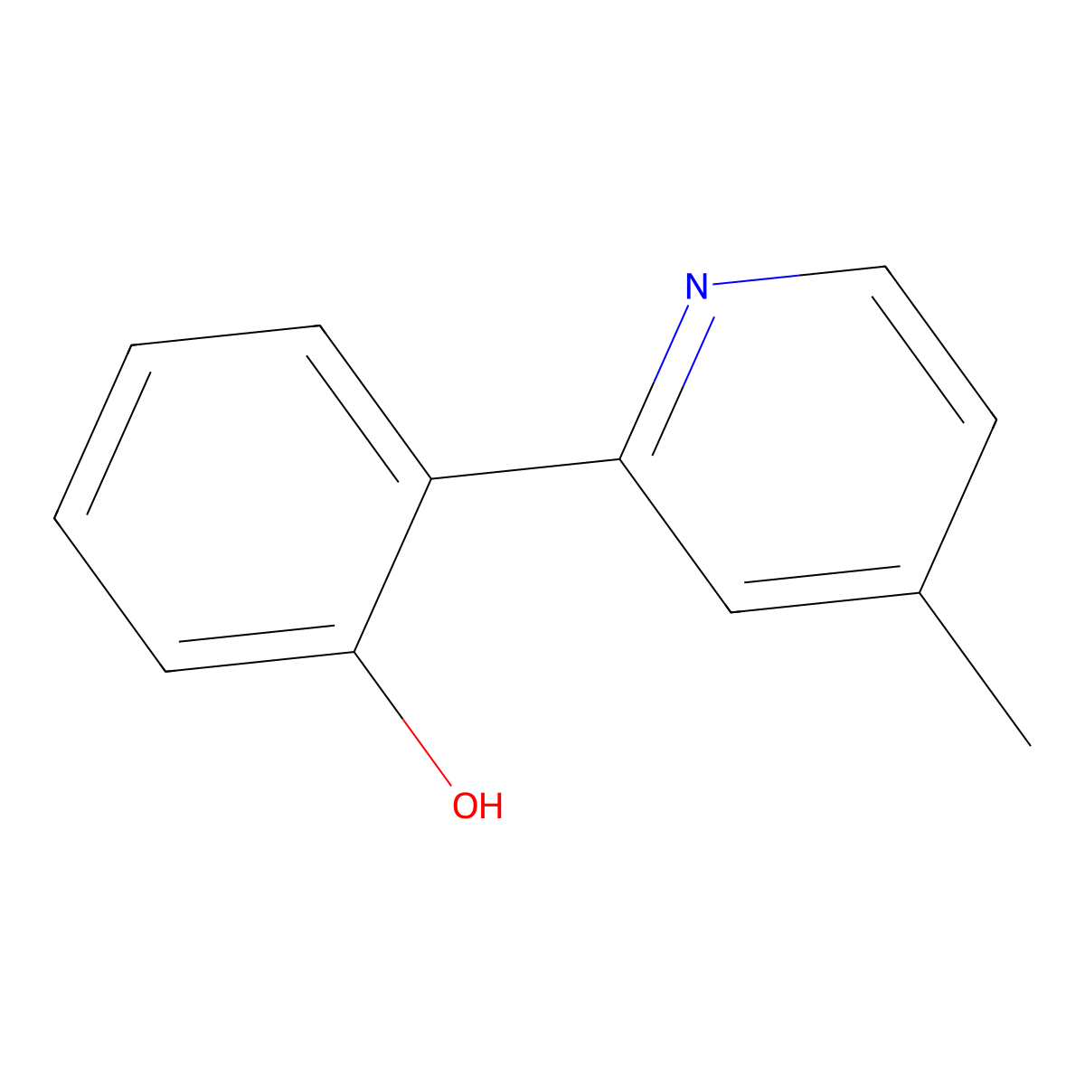 2-(4-Methylpyridin-2-yl)phenol molecular structure, CAS 863988-32-3