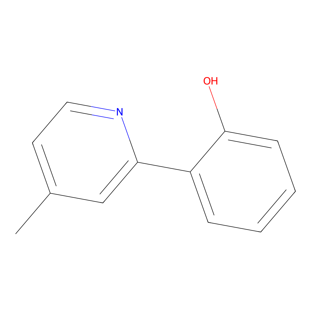 2-(4-Methylpyridin-2-yl)phenol molecular structure, CAS 863988-32-3