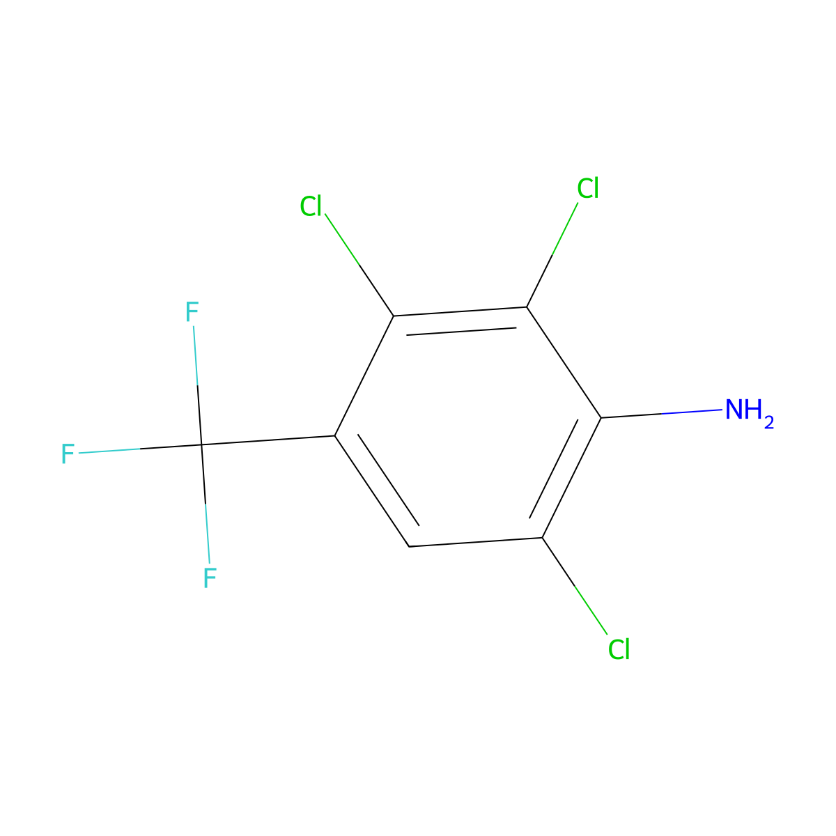 2,3,6-Trichloro-4-(trifluoromethyl)aniline molecular structure, CAS 86399-04-4