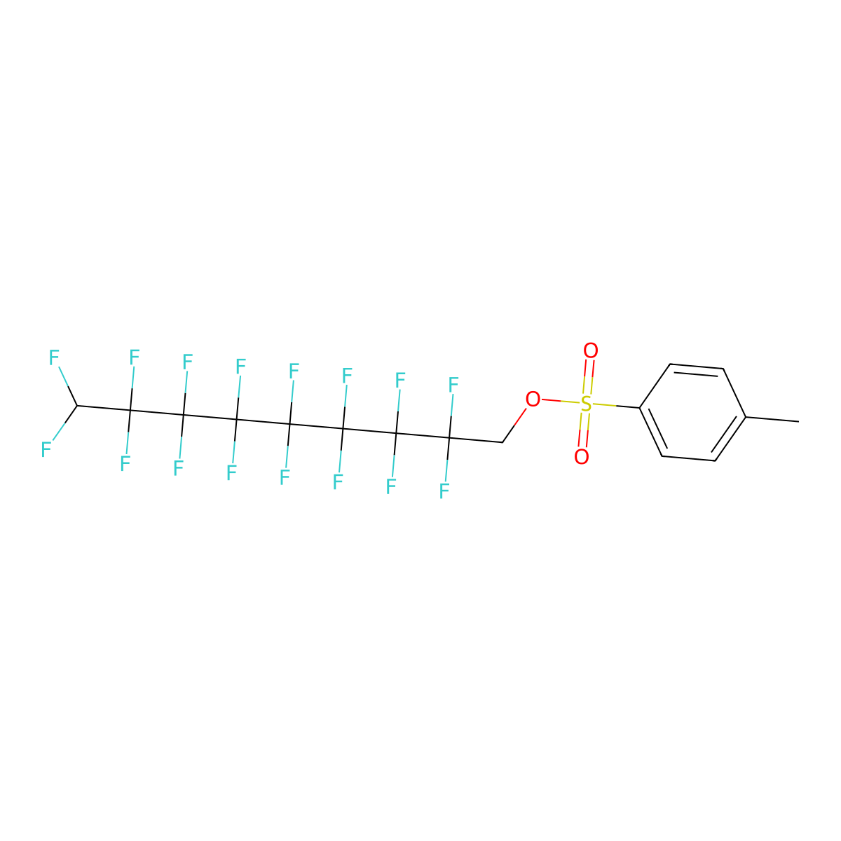 1H,1H,9H-Perfluorononyl p-toluenesulfonate molecular structure, CAS 864-23-3