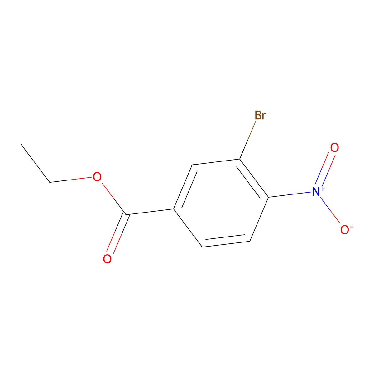 Ethyl 3-bromo-4-nitrobenzoate molecular structure, CAS 86400-57-9