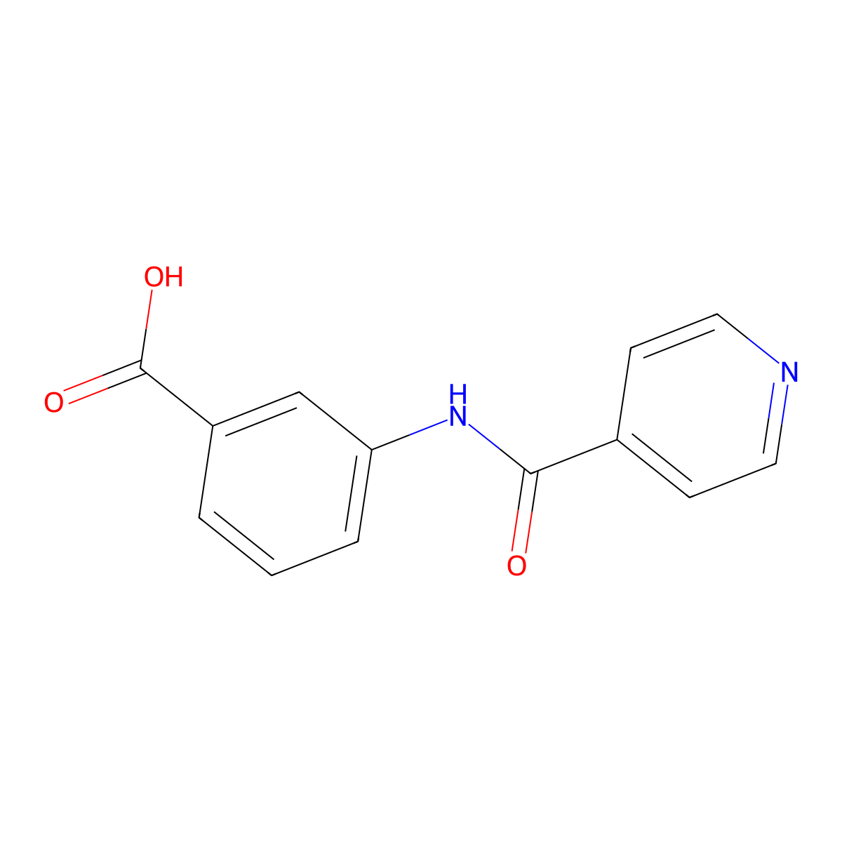 3-(Isonicotinoylamino)benzoic acid molecular structure, CAS 86405-43-8