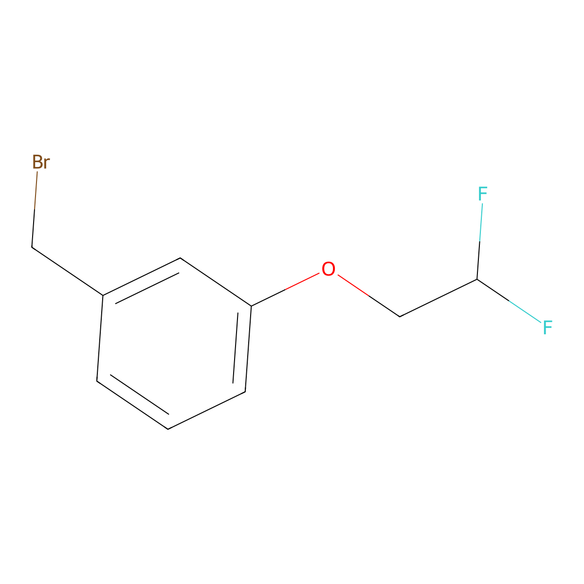 3-(2,2-Difluoroethoxy)benzyl bromide molecular structure, CAS 864054-55-7