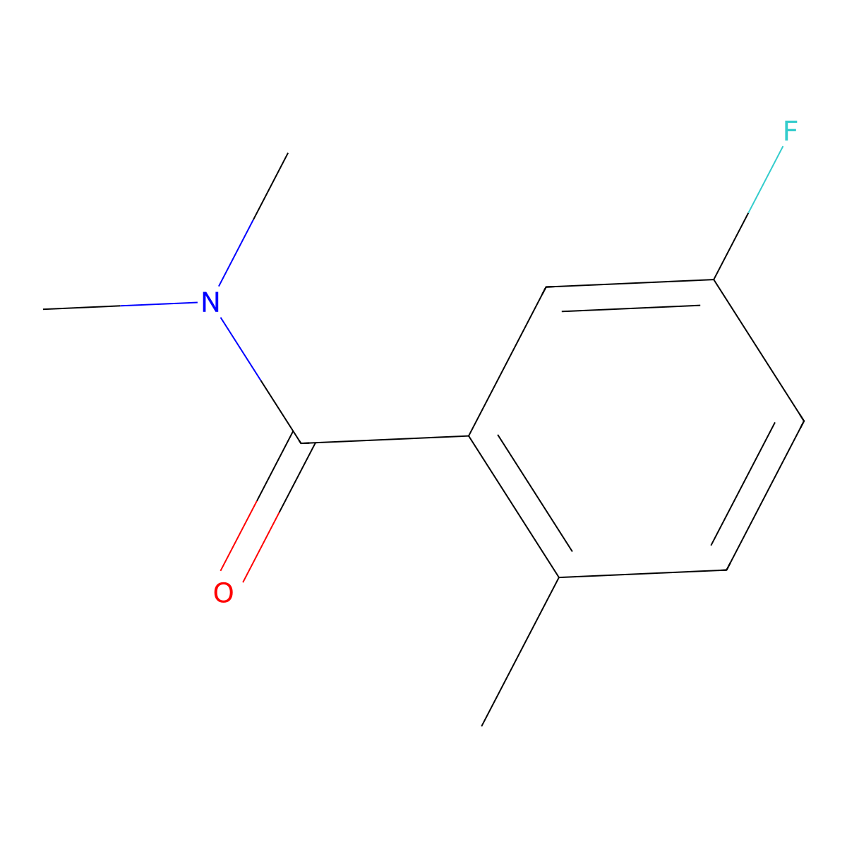 5-fluoro-N,N,2-trimethylbenzamide molecular structure, CAS 864054-83-1