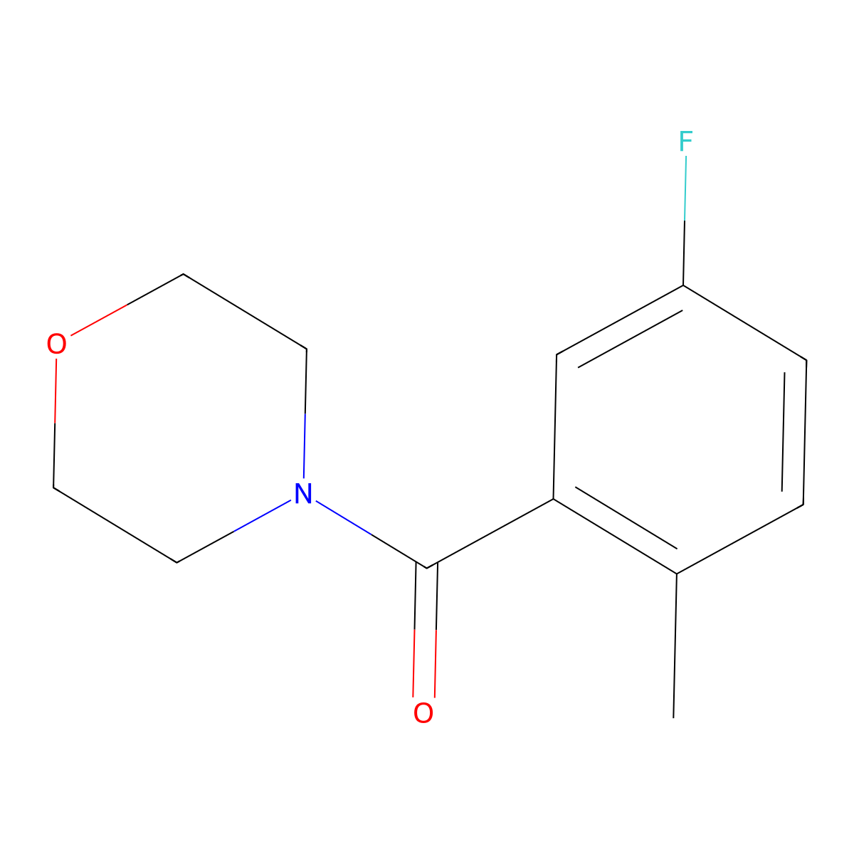 (5-Fluoro-2-methylphenyl)(morpholino)methanone molecular structure, CAS 864054-89-7