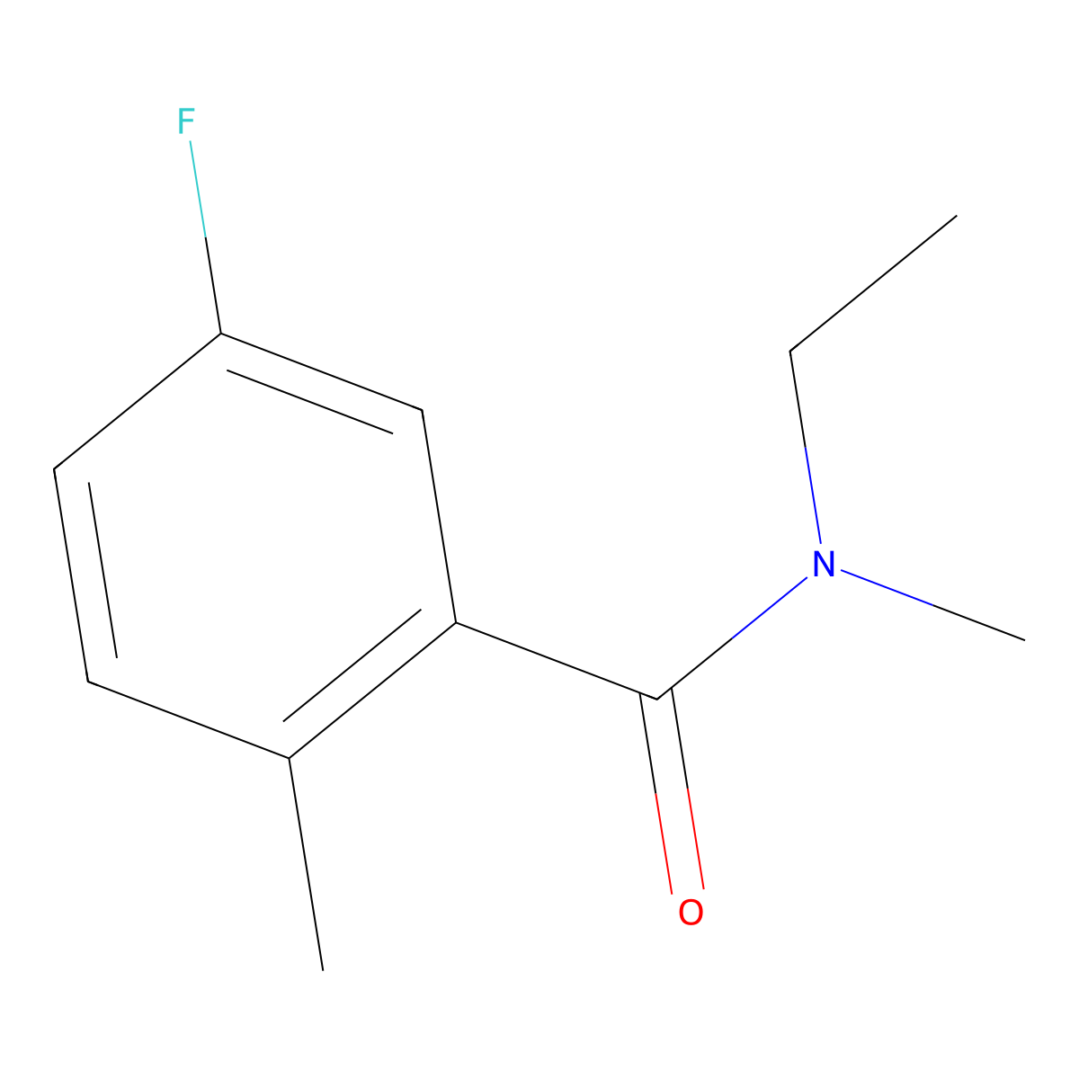 N-ethyl-5-fluoro-N,2-dimethylbenzamide molecular structure, CAS 864055-01-6