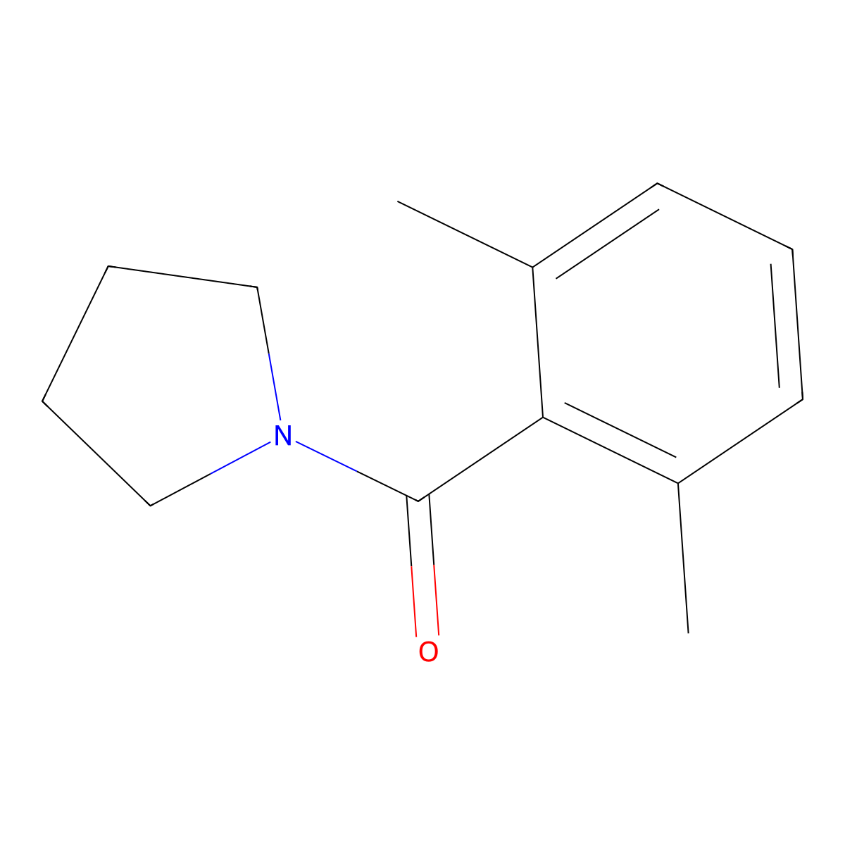 (2,6-Dimethylphenyl)(pyrrolidin-1-yl)methanone molecular structure, CAS 864055-68-5