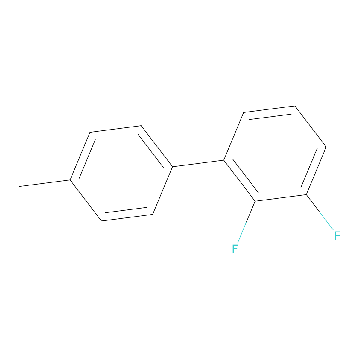 2,3-Difluoro-4'-methyl-1,1'-biphenyl molecular structure, CAS 864059-66-5