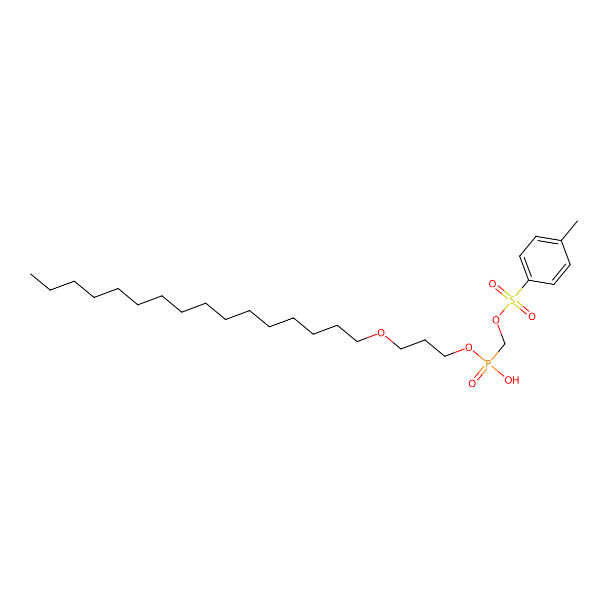 ((3-(Hexadecyloxy)propoxy)(hydroxy)phosphoryl)methyl 4-methylbenzenesulfonate molecular structure, CAS 864068-45-1