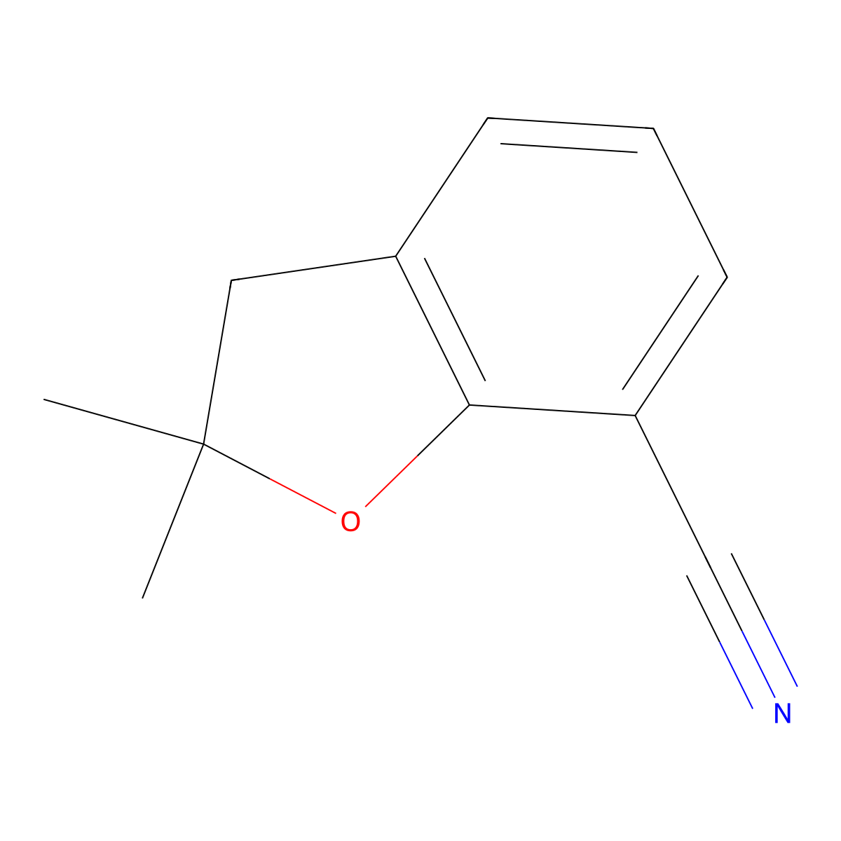 2,2-Dimethyl-2,3-dihydro-1-benzofuran-7-carbonitrile molecular structure, CAS 864068-78-0
