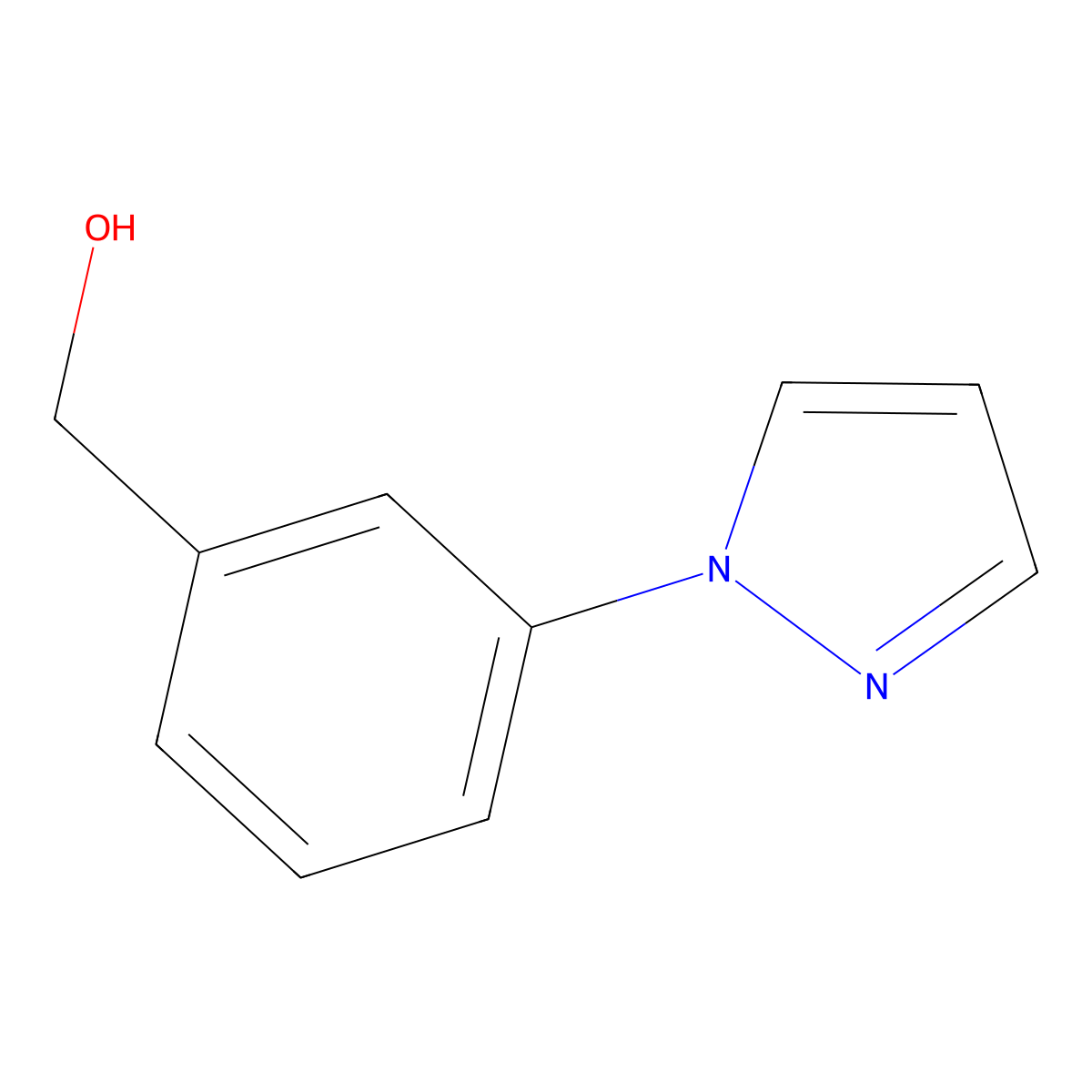 3-(1H-Pyrazol-1-yl)benzyl alcohol molecular structure, CAS 864068-80-4