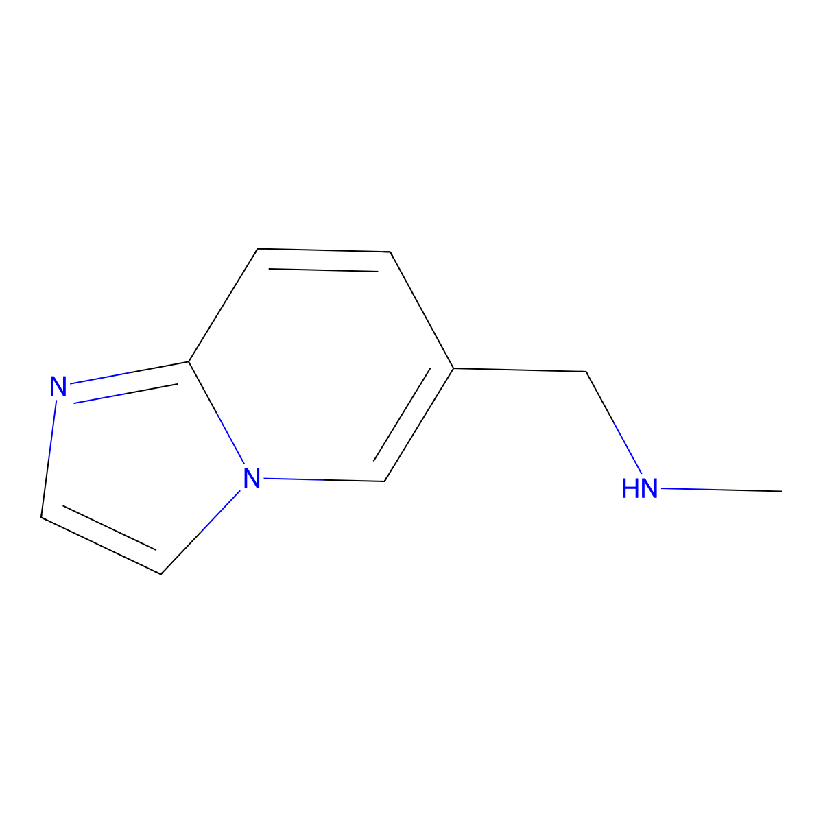 N-(Imidazo[1,2-a]pyridin-6-ylmethyl)-N-methylamine molecular structure, CAS 864068-82-6