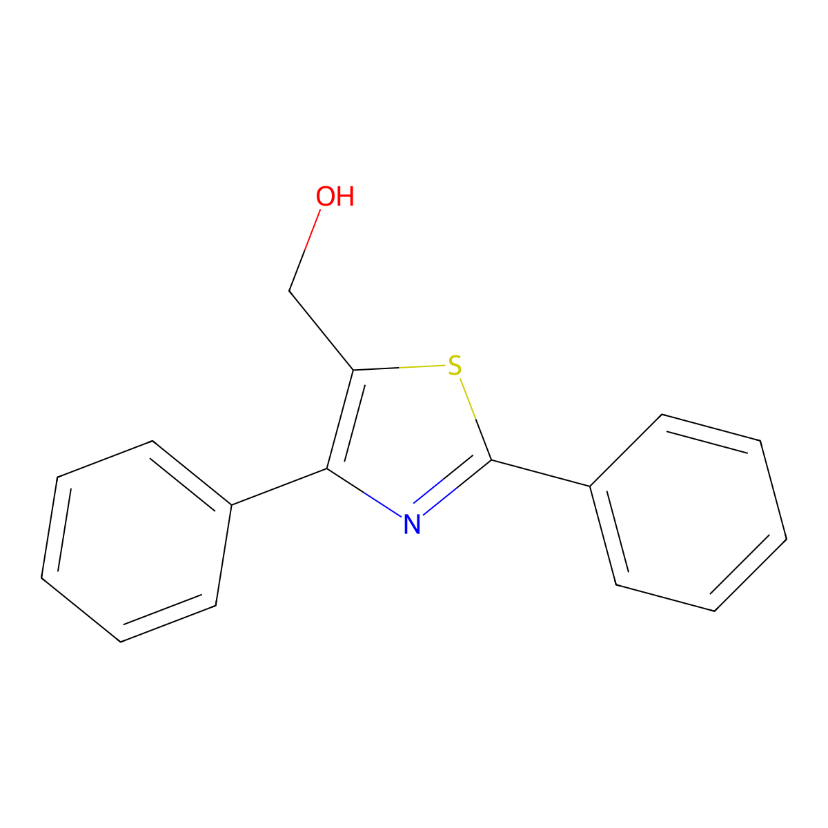 (2,4-Diphenyl-1,3-thiazol-5-yl)methanol molecular structure, CAS 864068-86-0