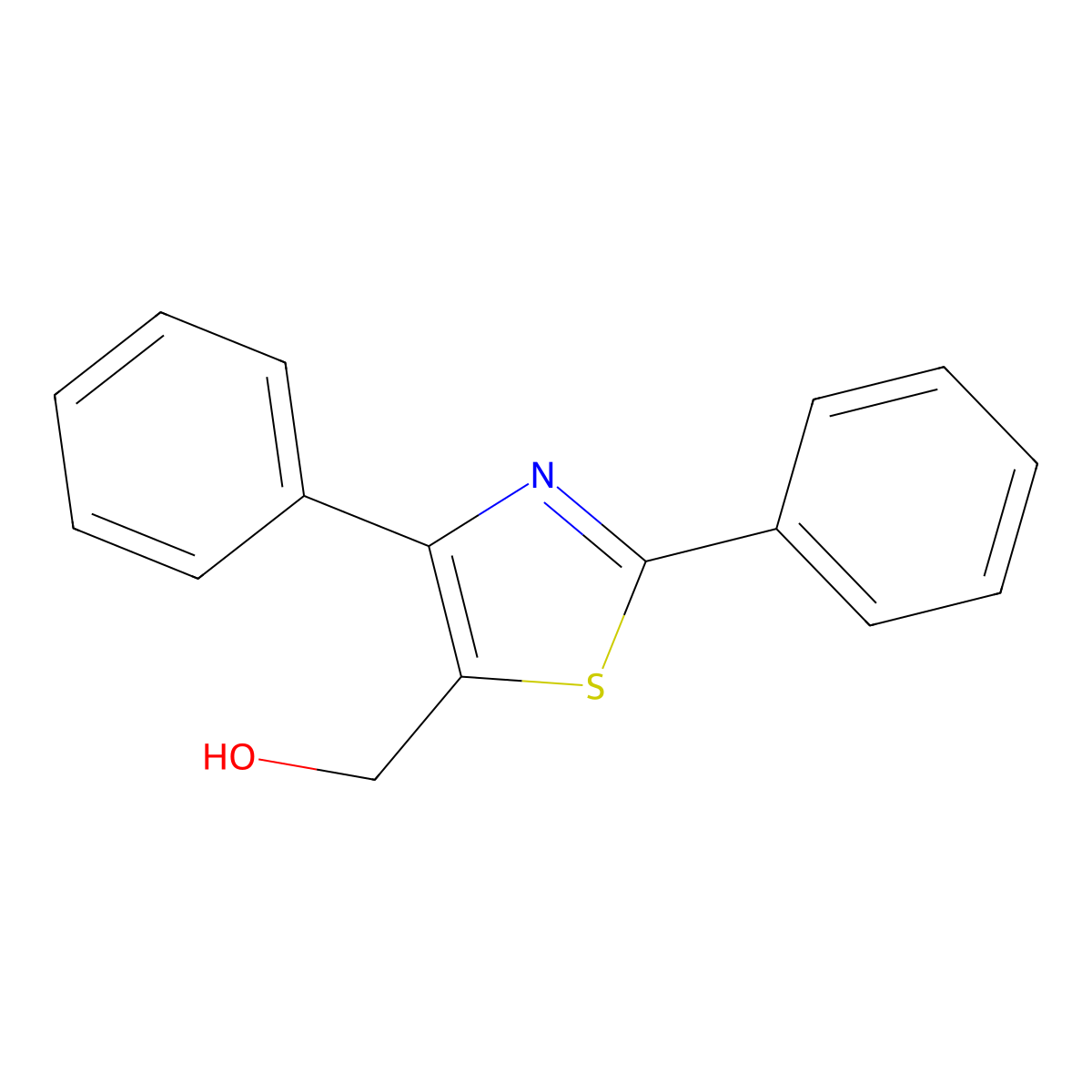 (2,4-Diphenyl-1,3-thiazol-5-yl)methanol molecular structure, CAS 864068-86-0