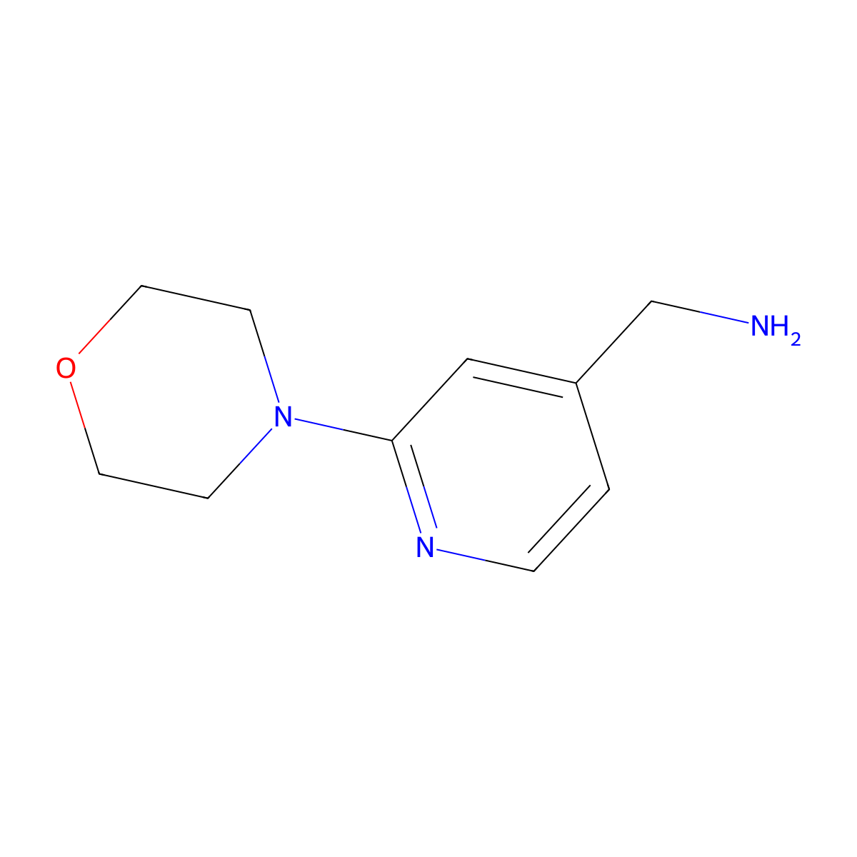 [2-(Morpholin-4-yl)pyridin-4-yl]methanamine molecular structure, CAS 864068-88-2