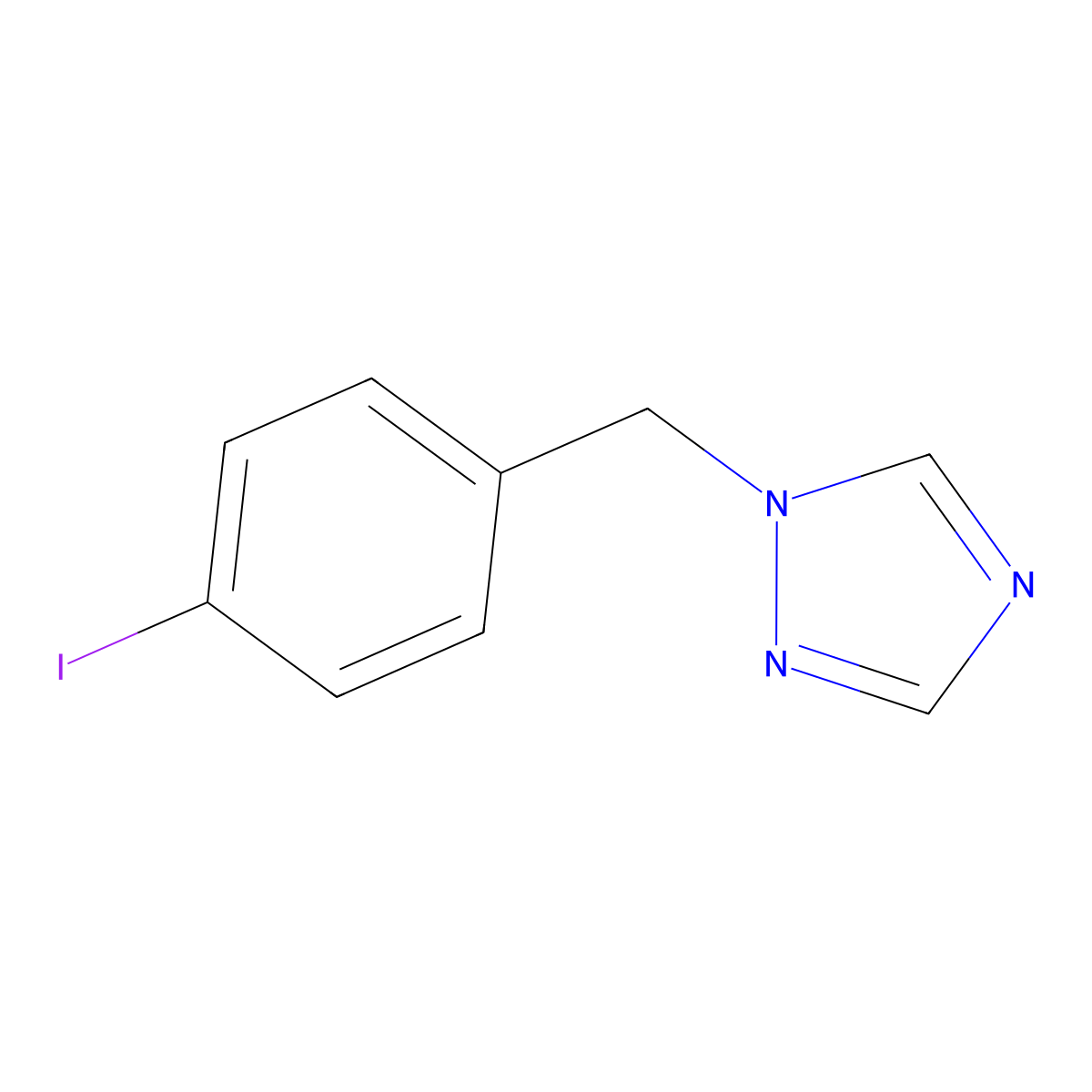 1-(4-iodobenzyl)-1H-1,2,4-triazole molecular structure, CAS 864068-93-9