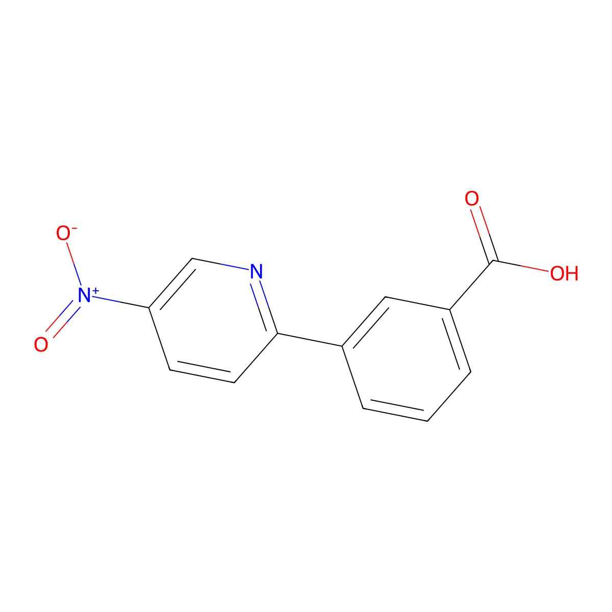 3-(5-Nitropyridin-2-yl)benzoic acid molecular structure, CAS 864075-95-6
