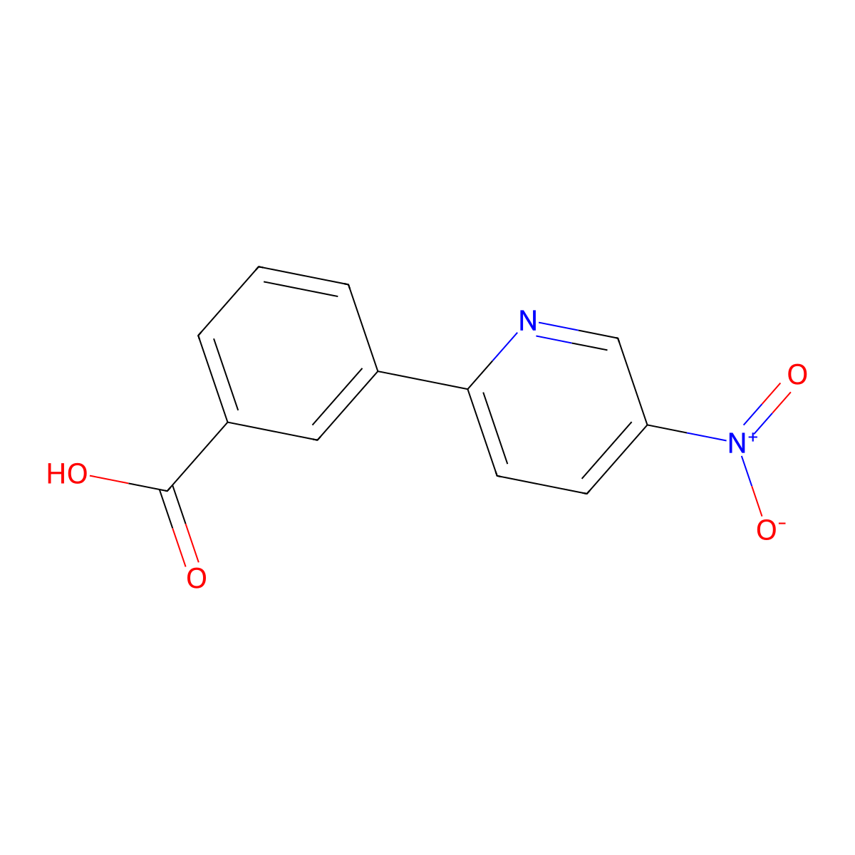 3-(5-Nitropyridin-2-yl)benzoic acid molecular structure, CAS 864075-95-6
