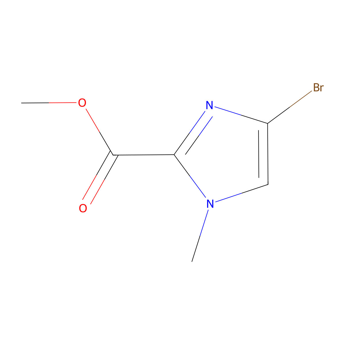 methyl 4-bromo-1-methyl-1H-imidazole-2-carboxylate molecular structure, CAS 864076-05-1
