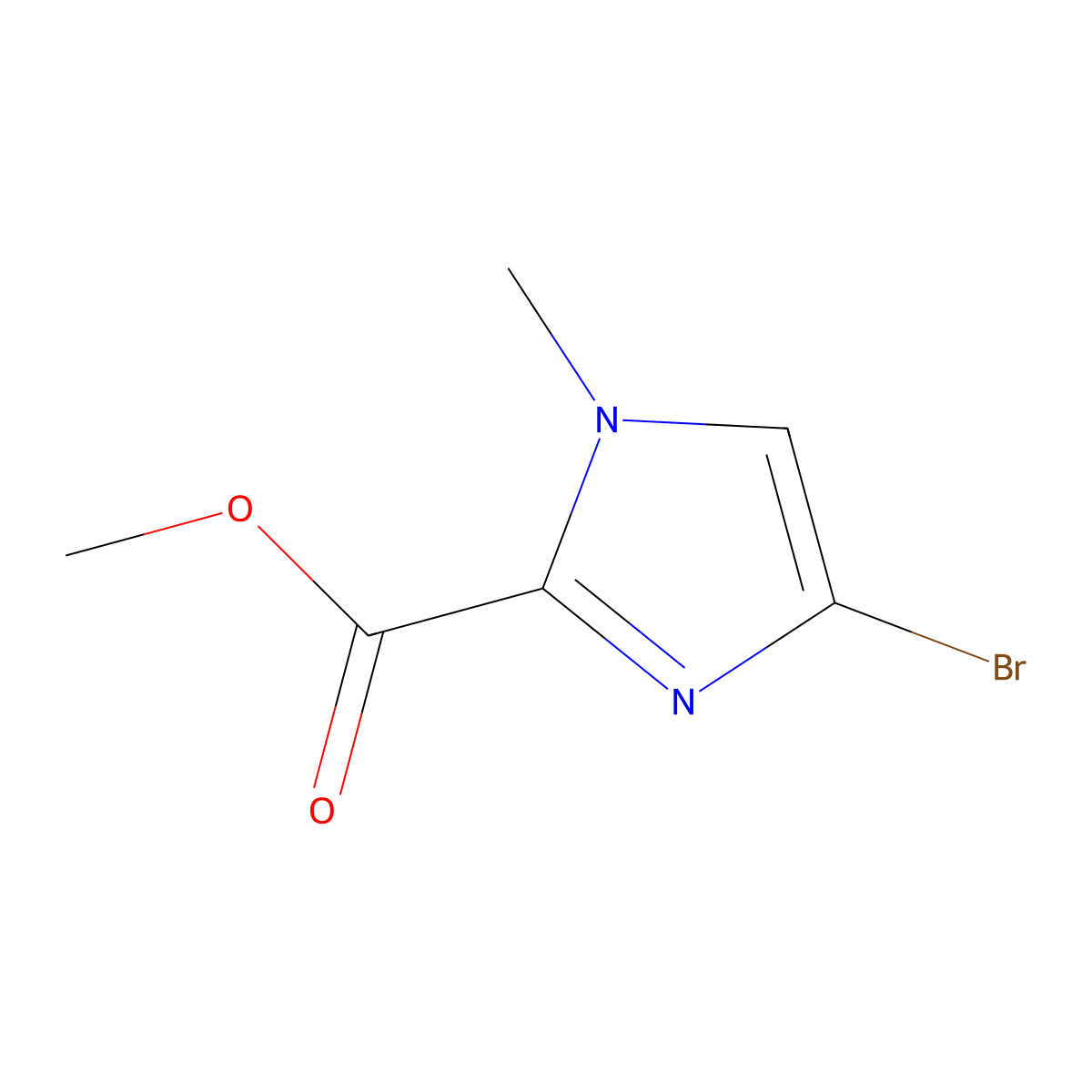 methyl 4-bromo-1-methyl-1H-imidazole-2-carboxylate molecular structure, CAS 864076-05-1