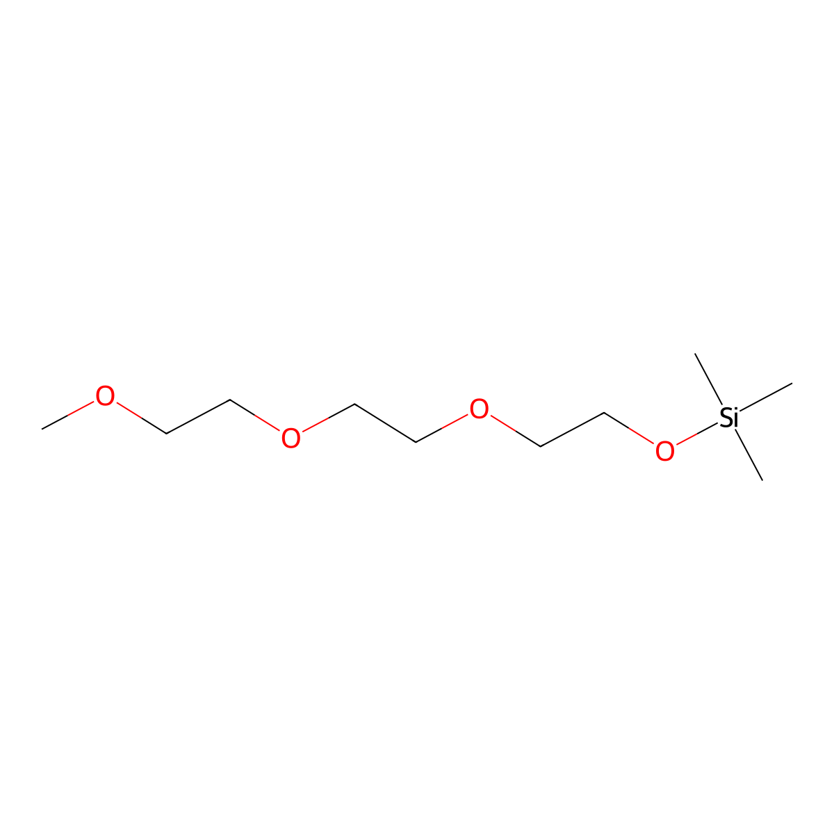 2,2-Dimethyl-3,6,9,12-tetraoxa-2-silatridecane molecular structure, CAS 864079-62-9