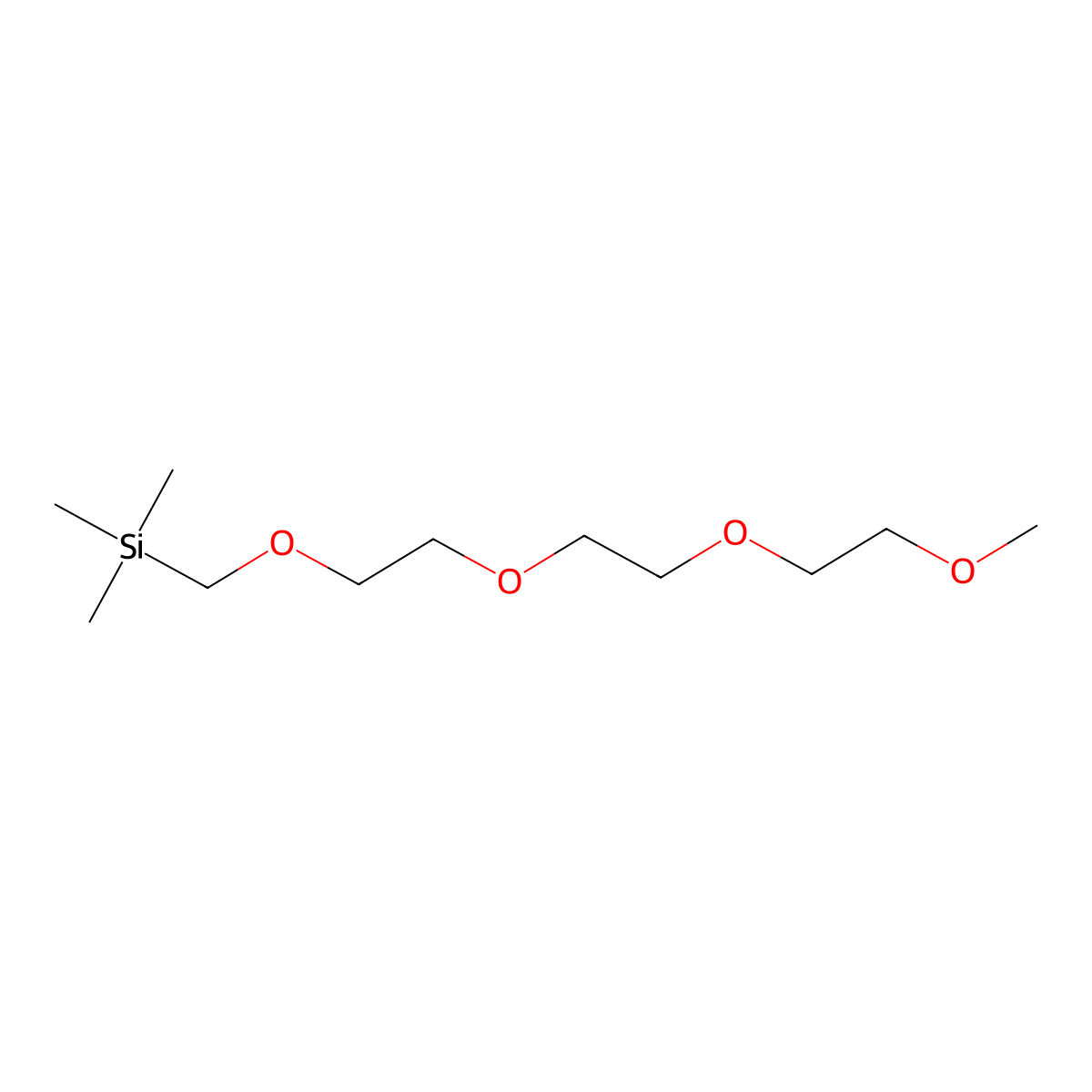 2,2-Dimethyl-4,7,10,13-tetraoxa-2-silatetradecane molecular structure, CAS 864079-63-0