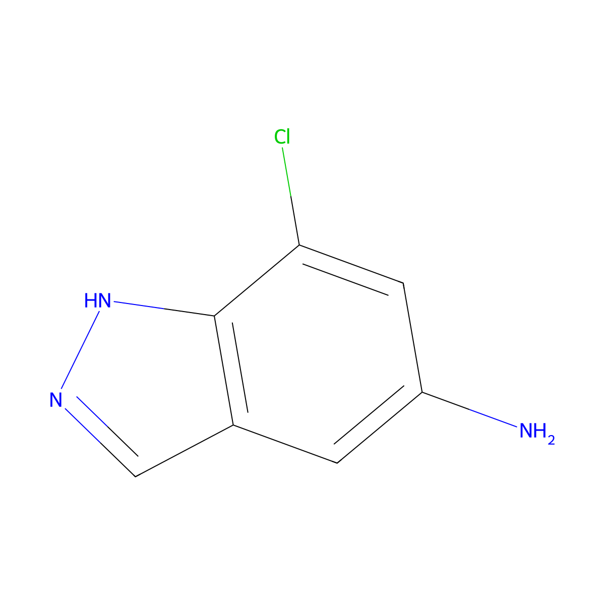 7-chloro-1H-indazol-5-amine molecular structure, CAS 864082-49-5
